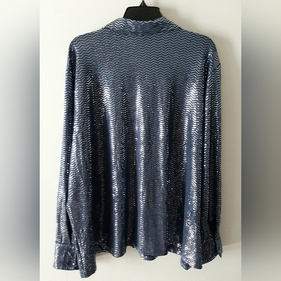 Ashley Stewart Sequin Blouse NWT - Picture 3 of 4